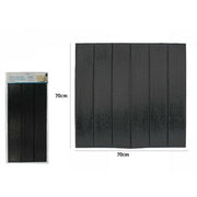 Trade Shop - Piastrella Mattonella 3d Adesivo Parete Muro Pannello 70x70cm Legno Nero 71103 -