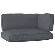 Set di Cuscini per Pallet 3 Pezzi Antracite Tessuto Oxford