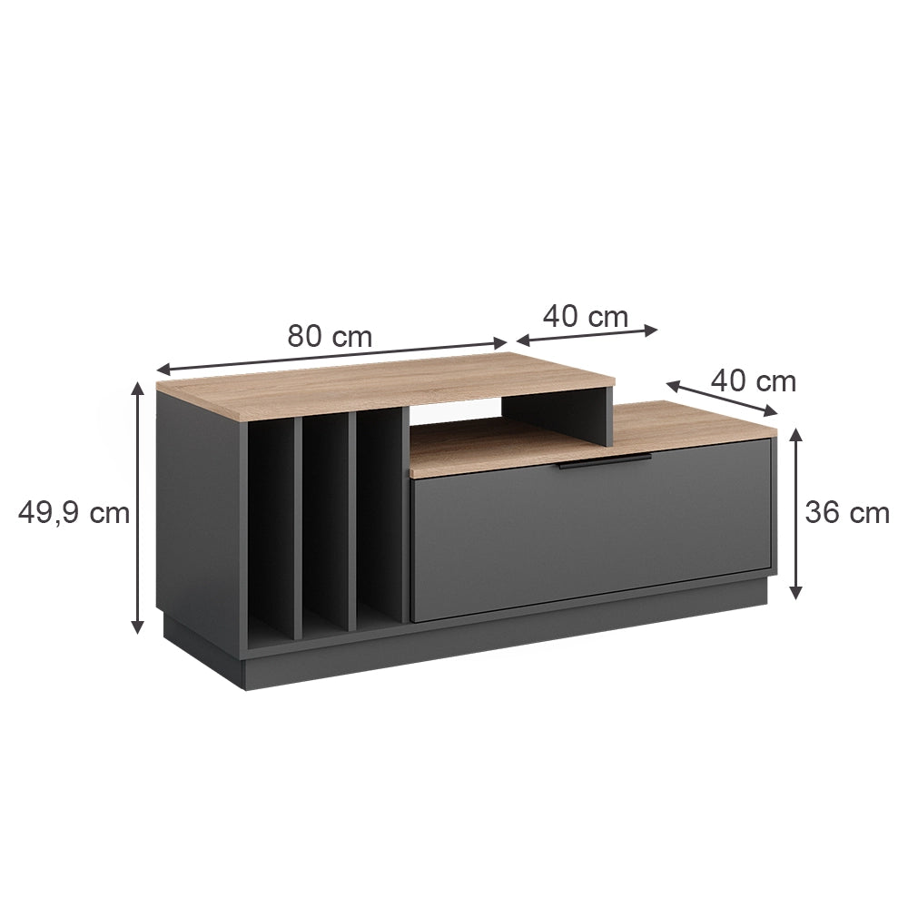 Vicco Lavagna Antracite/Sonoma 120 x 49.9 cm con 1 porta