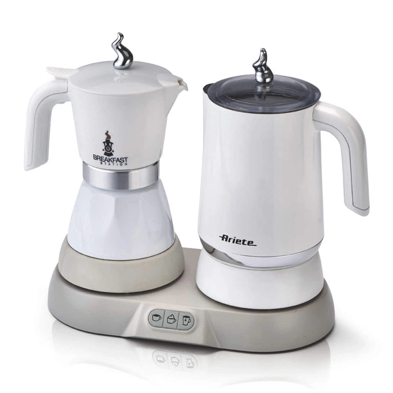 Breakfast Station - Moka Elettrica, Bollitore e Montalatte - 5 Funzioni in 1