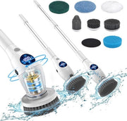Racchetto elettrico per pulizia - senza cavo - con 8 testine intercambiabili - fino a 450 giri/min - racchetto per pulizia