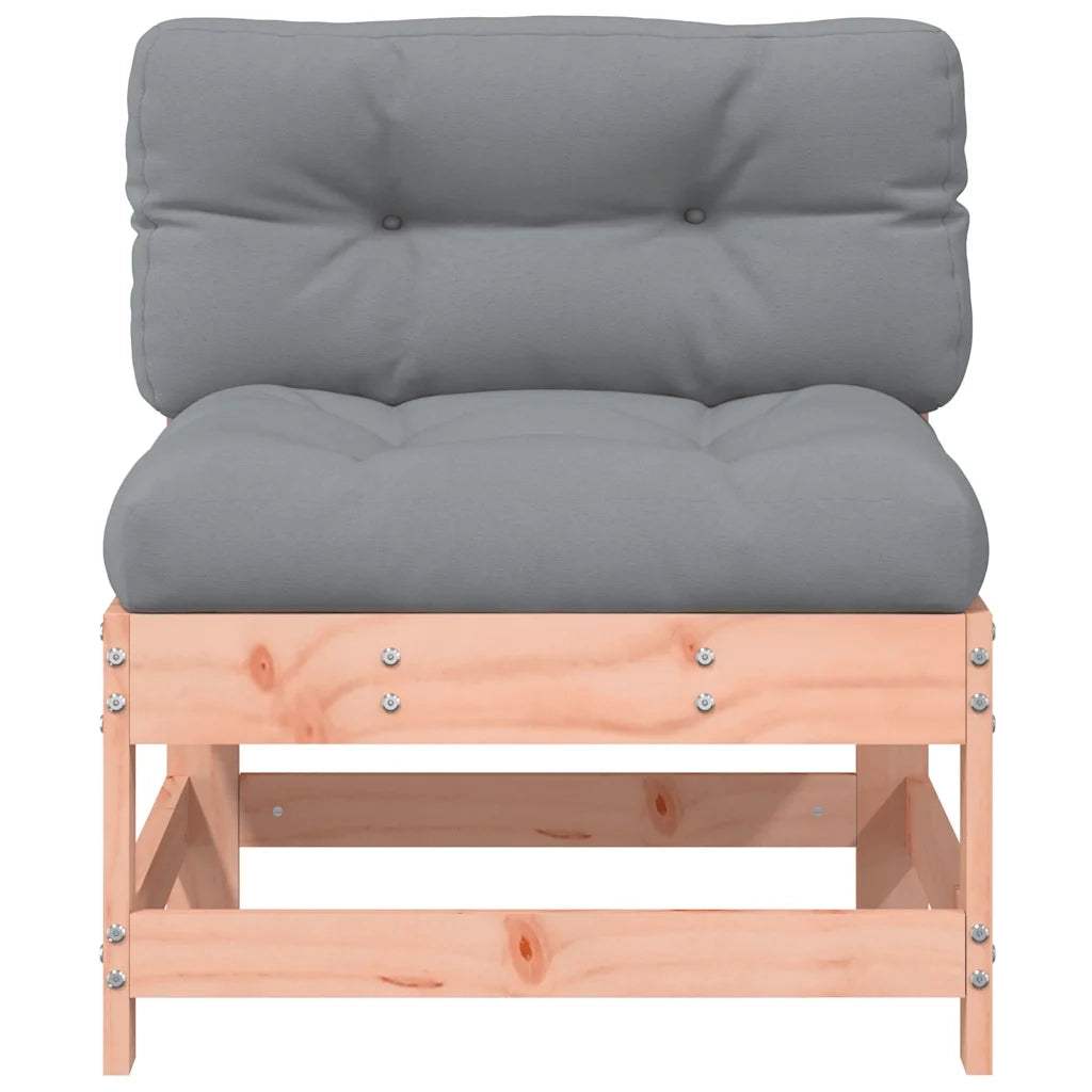 Divano Centrale con Cuscini-Sofa Modulare-Divanetto in Legno Massello di Douglas 638769