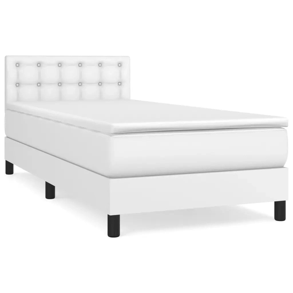 Giroletto a Molle con Materasso Bianco 100x200 cm in Similpellecod mxl 123555