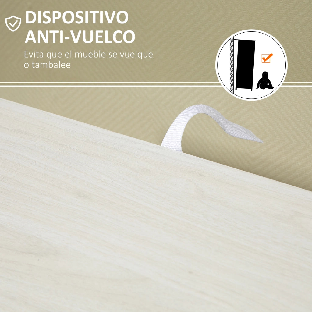 Armadio con 4 Cassetti 1 Anta e Ripiano Interno ¨C zephmum ¨C Bianco 54x29x83 cm