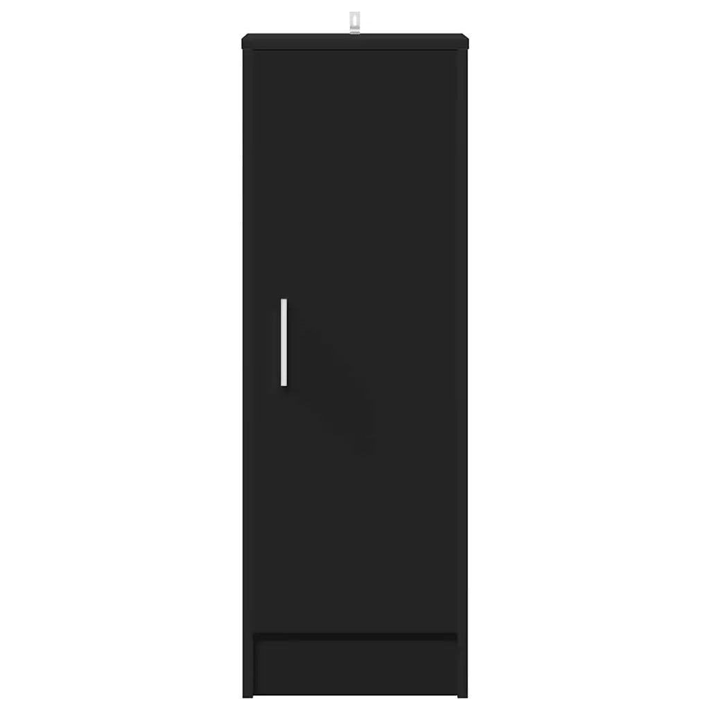 Scarpiera Nera 32x35x92 cm in Truciolato 808973