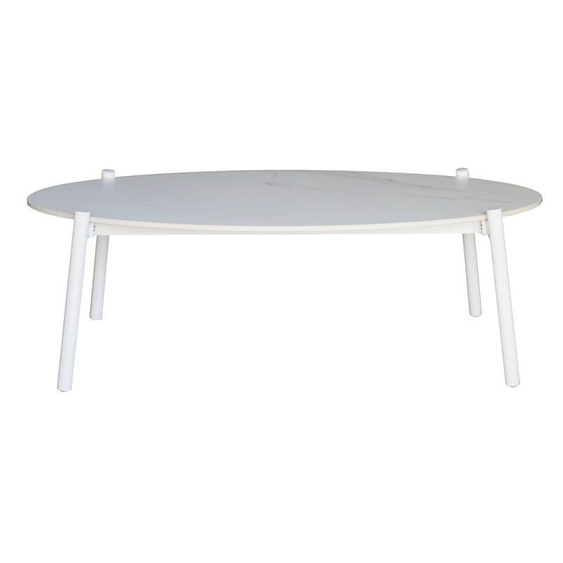 Salotto Cap-Ferrat In Alluminio Bianco + Schienale In Corda Beige Moia