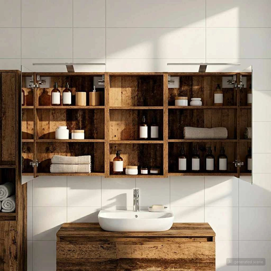 Set di Armadi da Bagno 3 pz 140 x 14,5 x 70 cm 3403790