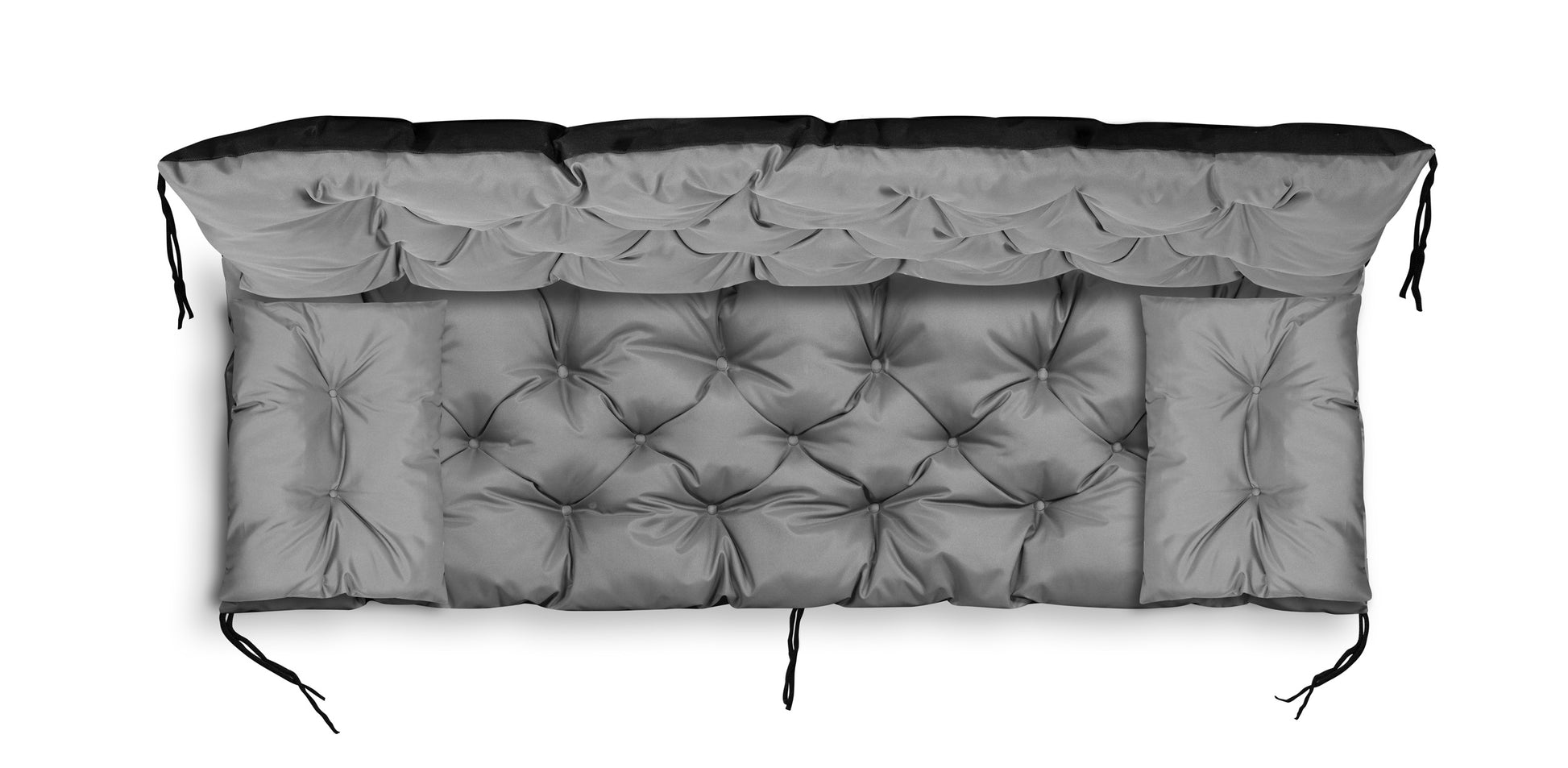AIO FACTORY Set di cuscini da giardino 180x60x50 cm impermeabile grigio scuro