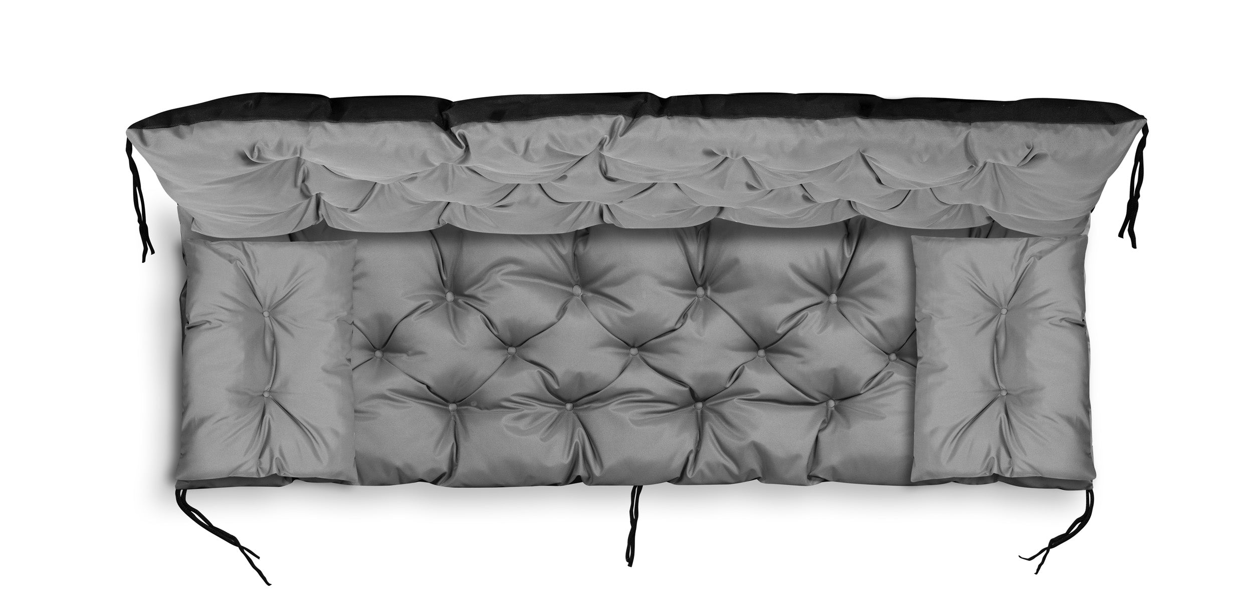 AIO FACTORY Set di cuscini da giardino 180x60x50 cm impermeabile grigio scuro