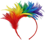 Cintura colorata con piume per capelli - Adatta per donne e ragazze - Accessorio di costume per feste - Accessorio per carnevale - Accessorio per cosplay