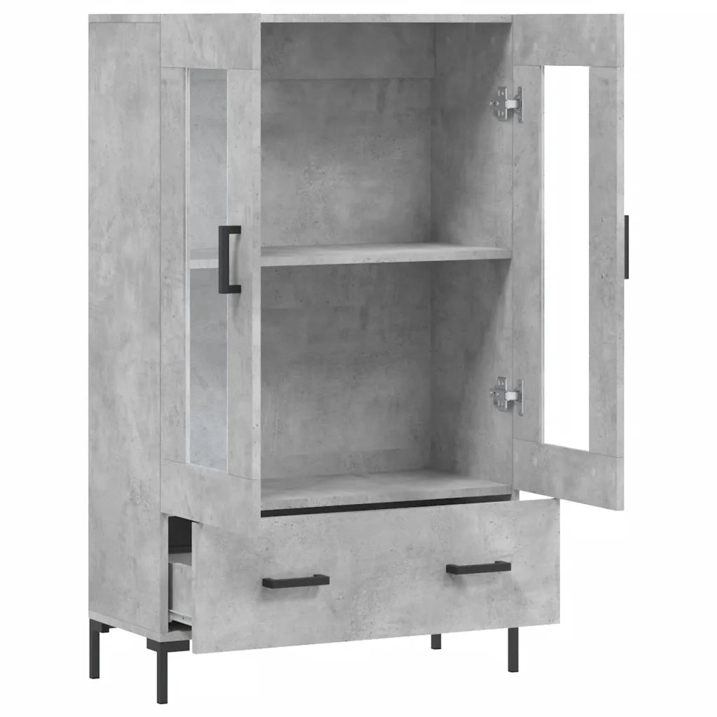 Credenza Grigio Cemento 69,5x31x115 cm in Legno Multistrato 828304