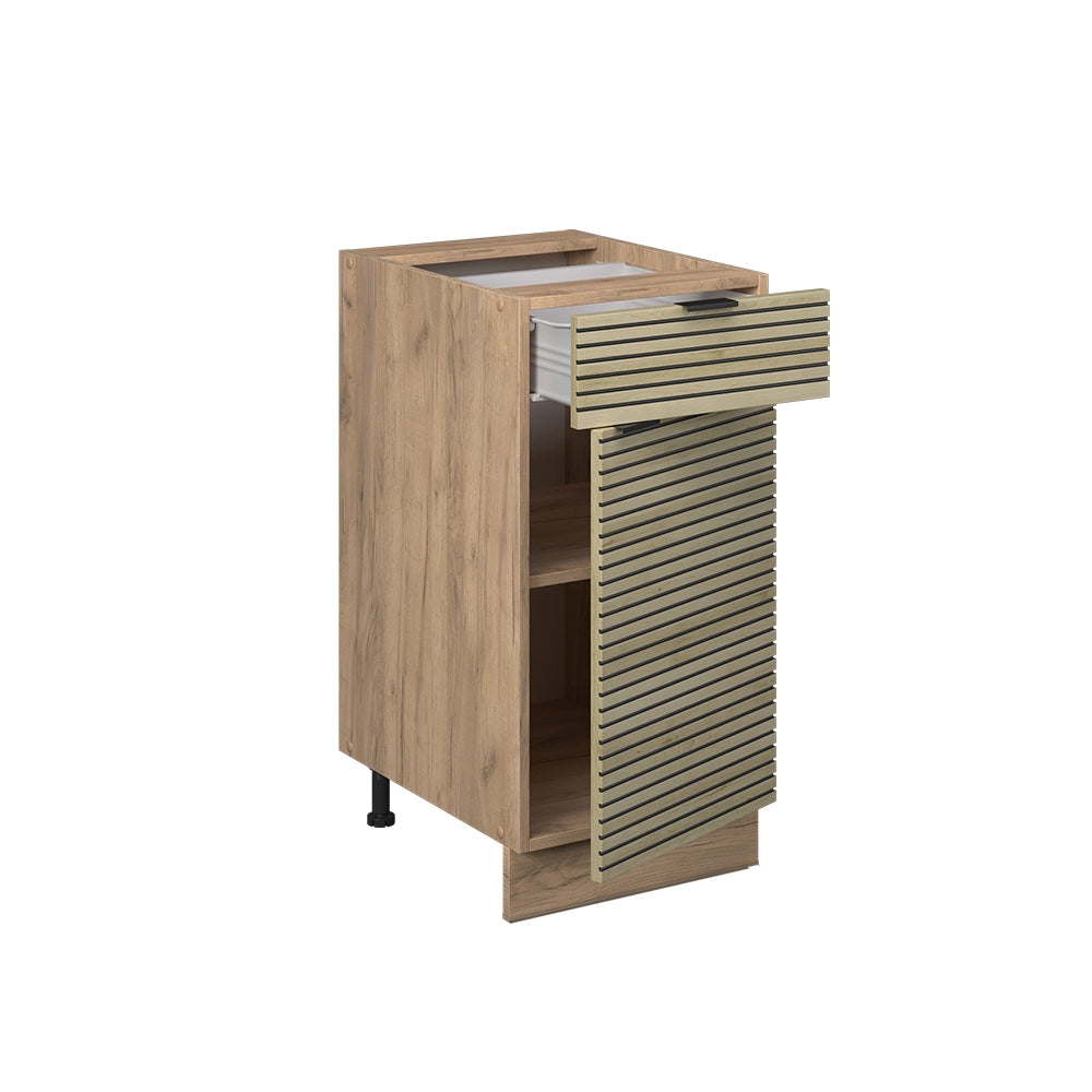Mobiletto base per cucina Fame-Line Pannello in quercia/Rovere dorato 40 cm senza piano di lavoro Vicco