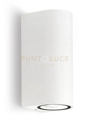 GES903- APPLIQUE BIANCO 2 LUCI ATTACCO GU10 IP44 6,8X16CM