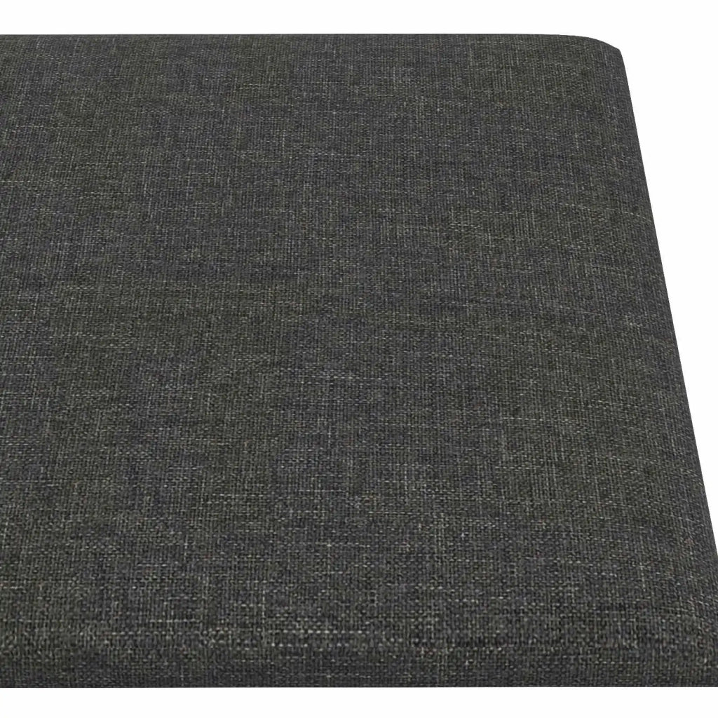 Testiera | Testata da Parete 12 pcs Grigio scuro 90 x 15 cm Tessuto