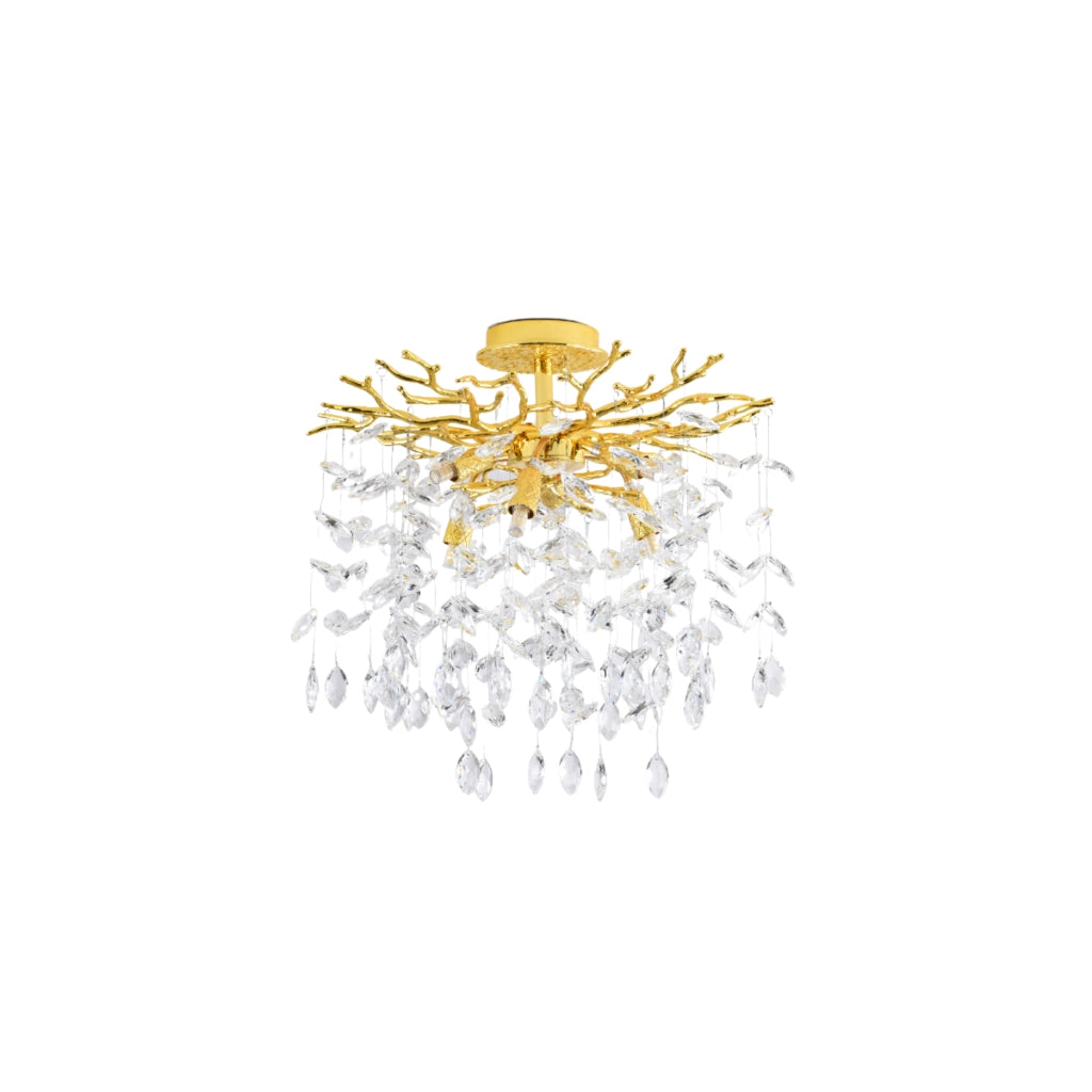 Plafoniera glamour CINDY Zuma Line oro cristallo rami 6xG9