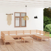 Set Salotto da Giardino 10 pz in Legno Massello di Pino 3083419