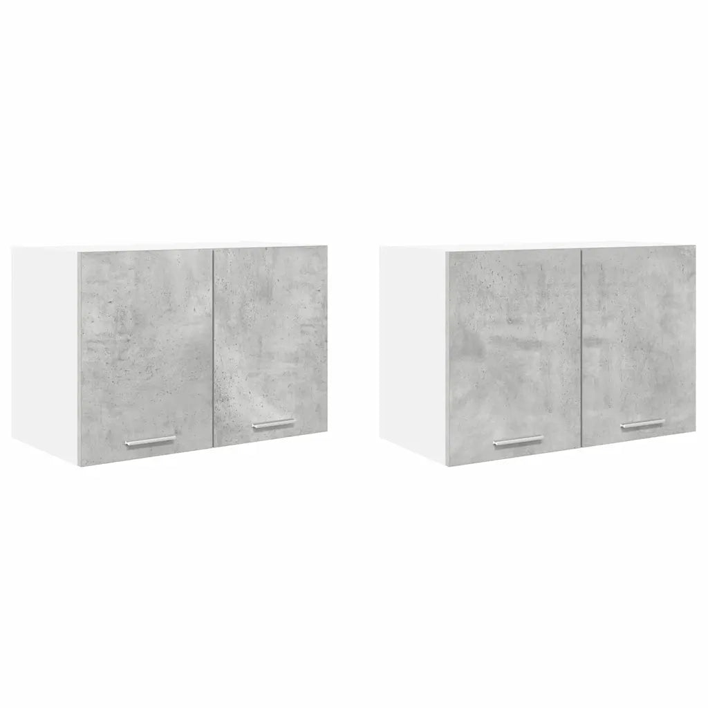 Armadio pensile 2 pcs Grigio Cemento e Bianco 60 x 31 x 40 cm