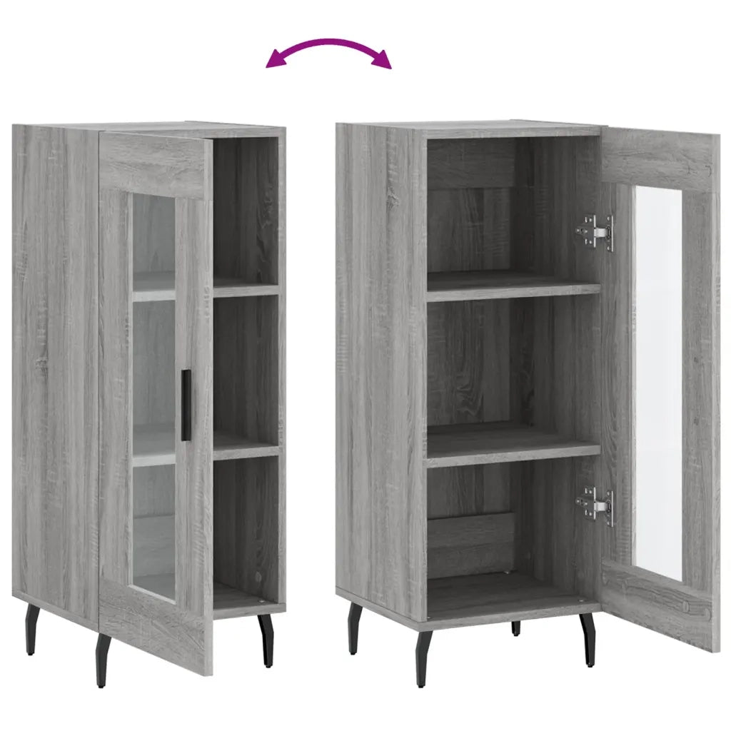 Credenza Grigio Sonoma 34,5x34x90 cm in Legno Multistrato 828818