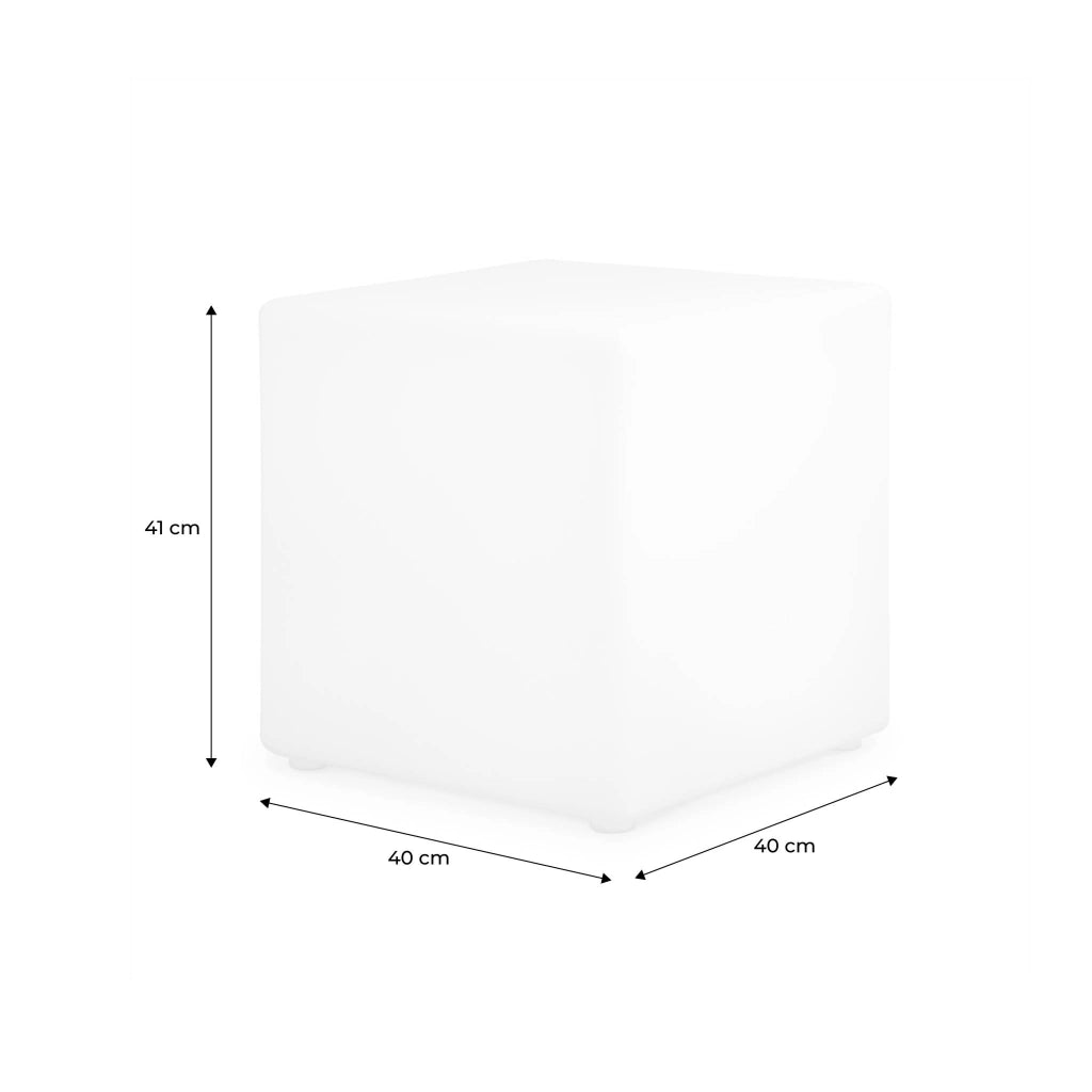 Lampada a cubo led colore bianco con batteria ricaricabile, bianco