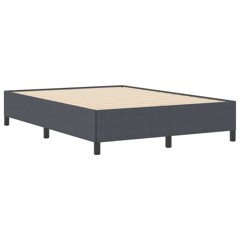 Letto a molle Grigio Scuro 160 x 200 cm Tessuto in Cords 42006978