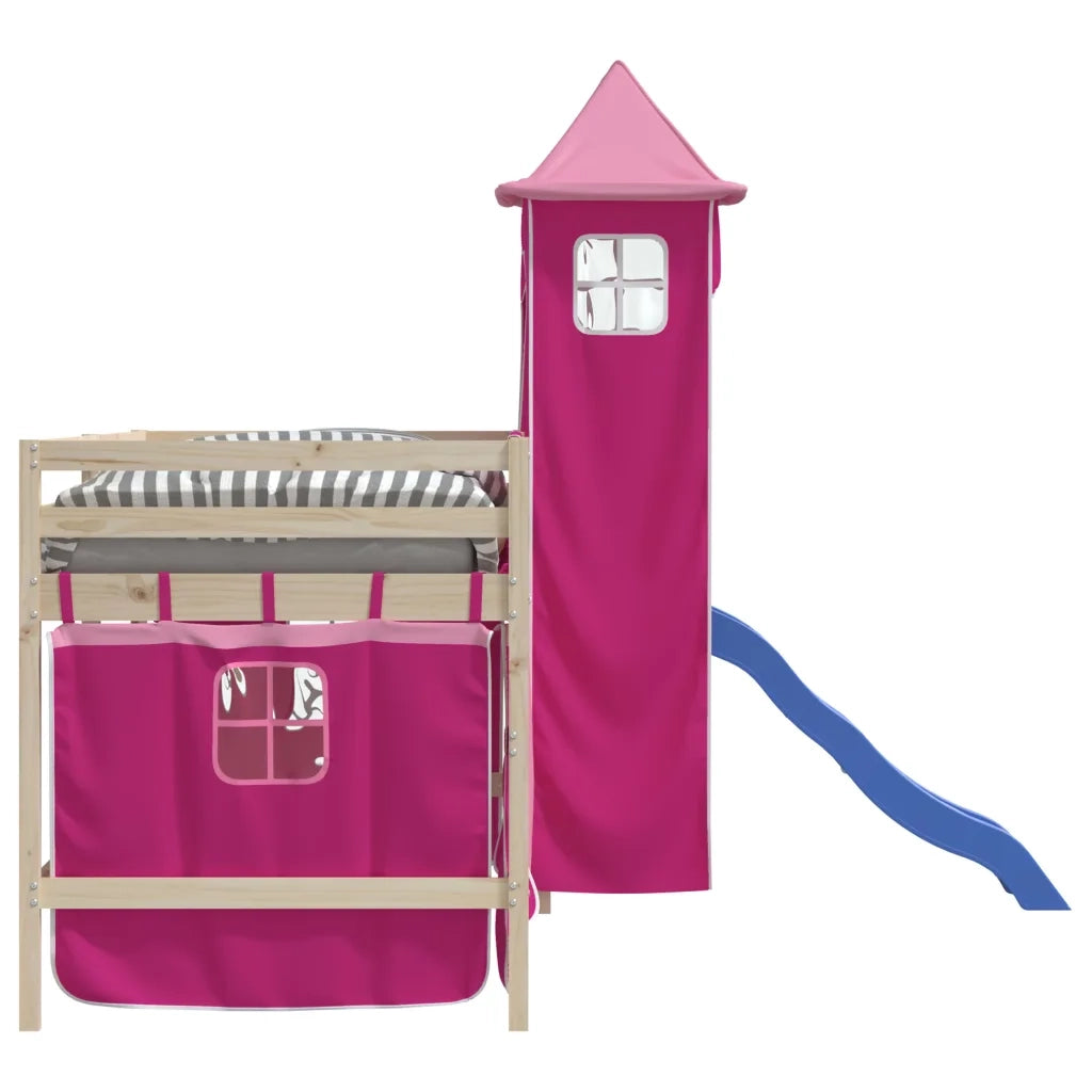 Tende per Letto a Soppalco con Torre Rosa in Poliestere CFW5657033