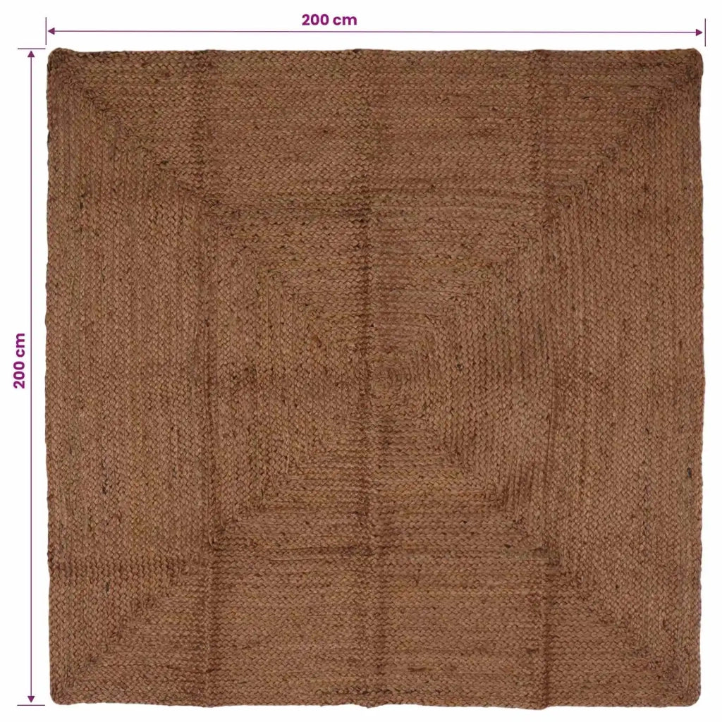 Tappeto da Area Grigio 200 x 200 cm Juta 42010419