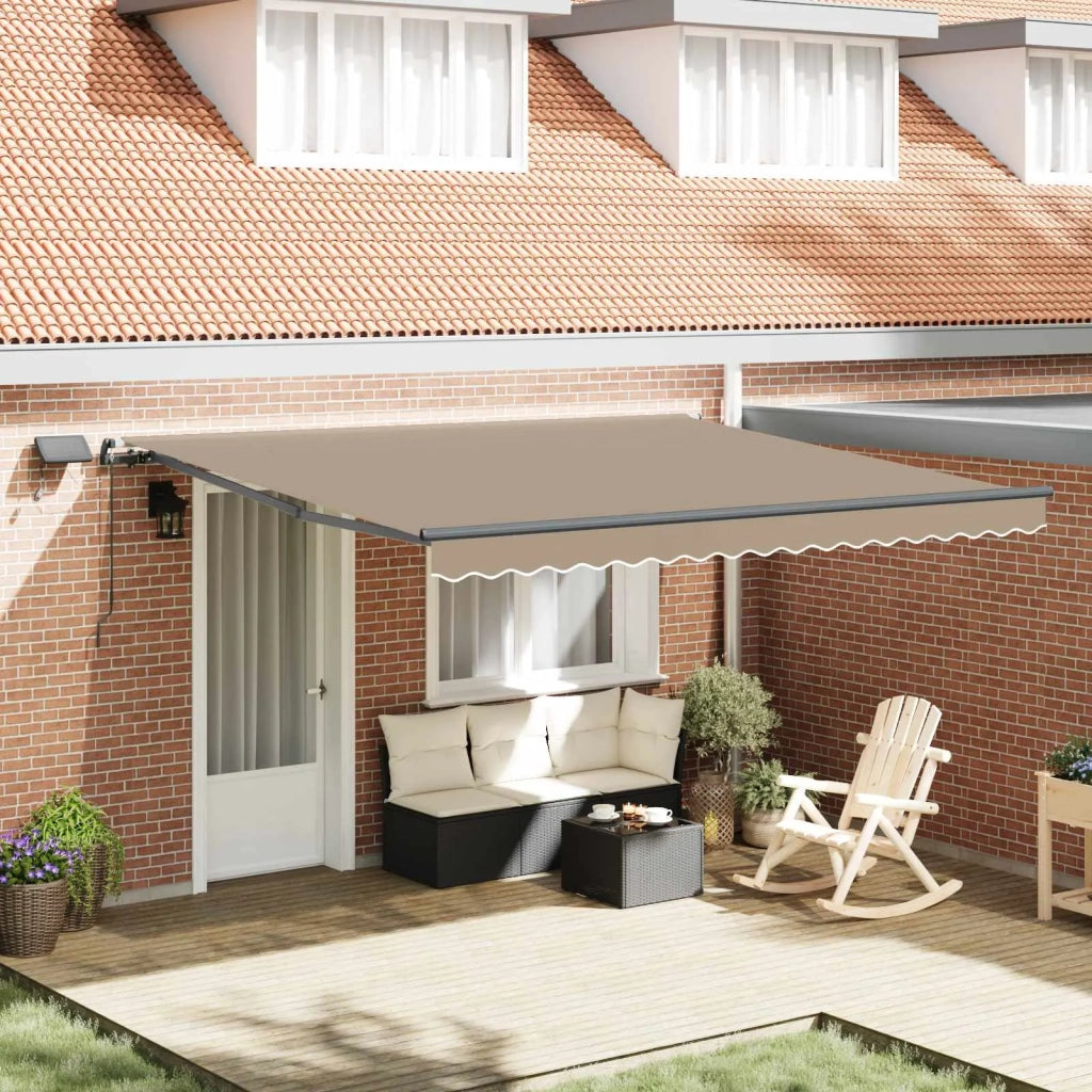Tenda Retrattile Beige 400 ×350 cm Tessuto 3330788