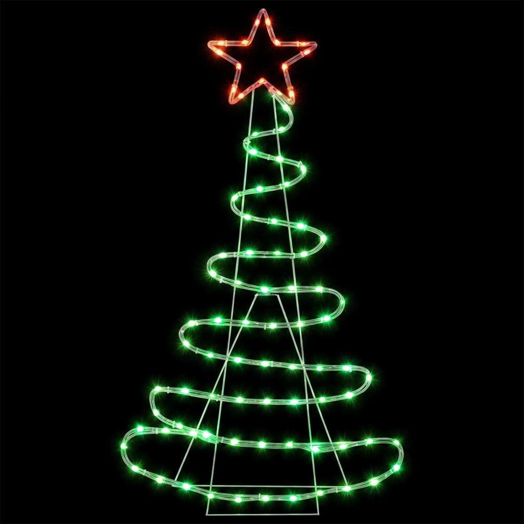 Sagoma albero di Natale LED LOVIISA 100 LED Rosso e Verde 42053443