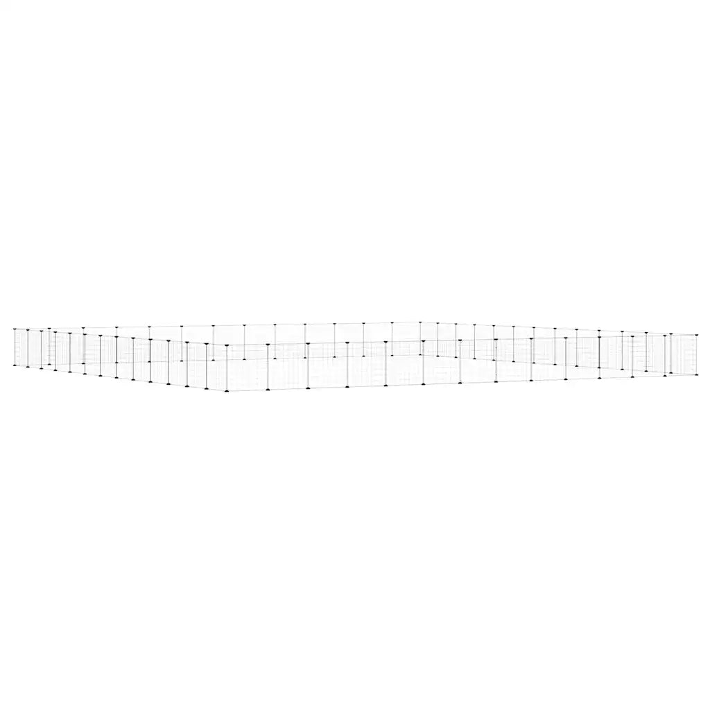 Gabbia per Animali 52 Pannelli con Porta Nero 35x35 cm Acciaio CFW6397226