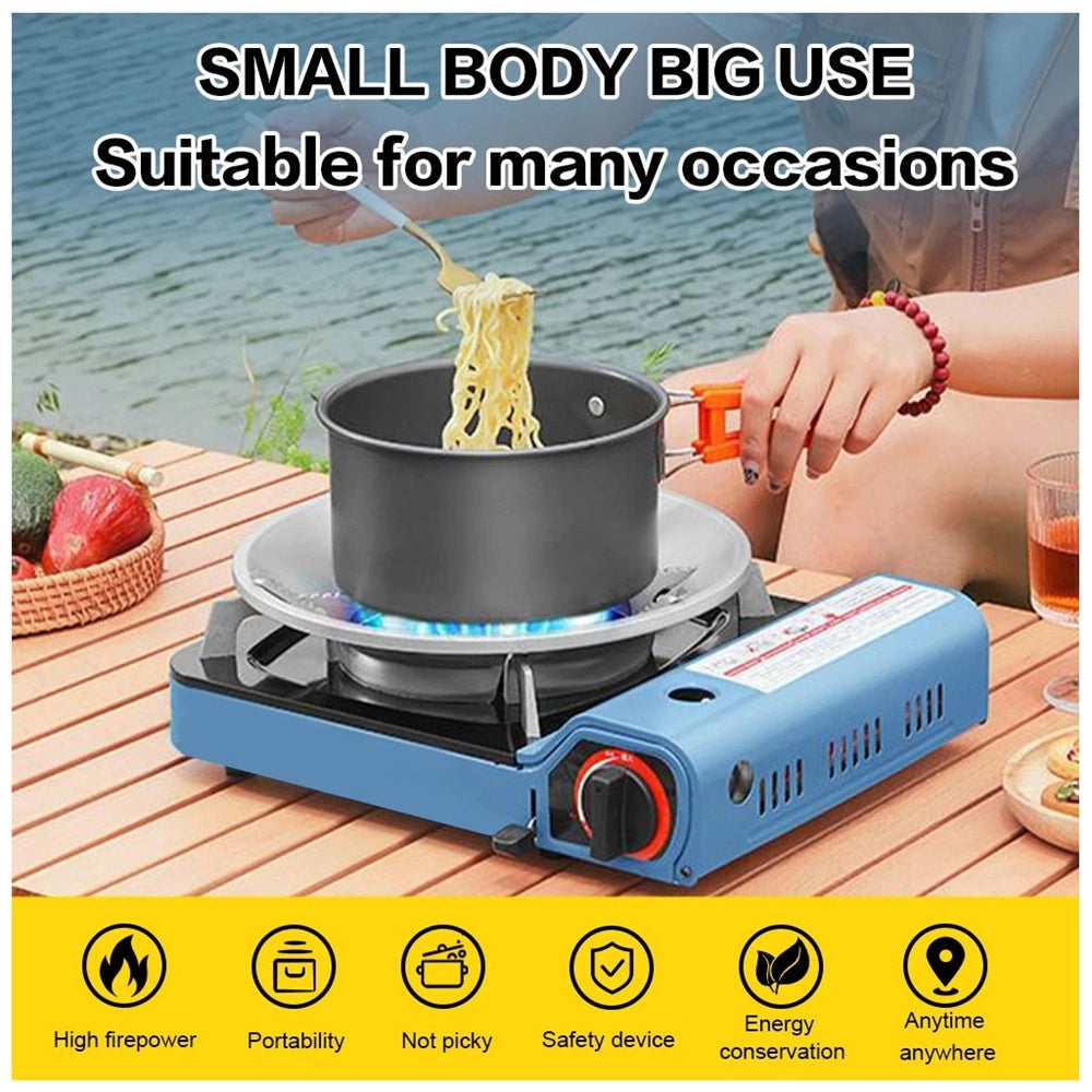 Trade Shop - Fornello A Gas Portatile Multifunzionale Campeggio Picnic Cucina All'aperto 2,9 Kw Q-ws160 -