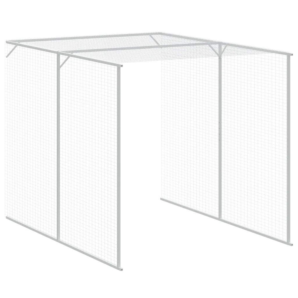 Pollaio Area Corsa Grigio Chiaro 165x863x181 cm Acciaio Zincato 3189116