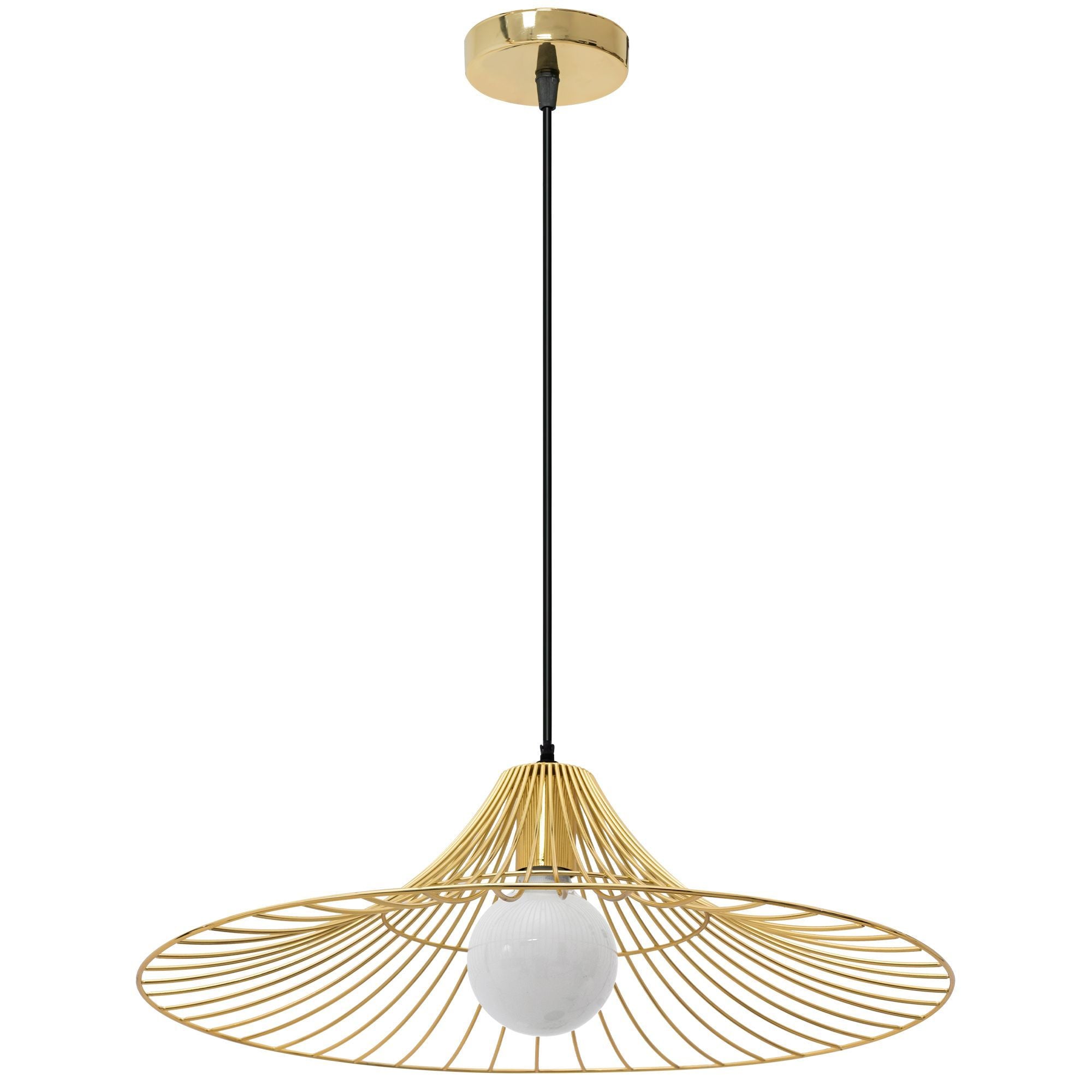 Lampada Da Soffittopensile Piatto Rotondo Loft Oro APP499-1CP