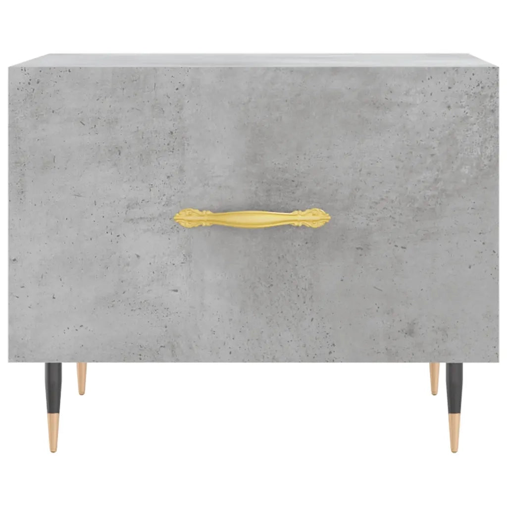 Tavolino Salotto-Tavolino da soggiorno-Tavolo Grigio Cemento 50x50x40 cm Legno Multistrato 548254