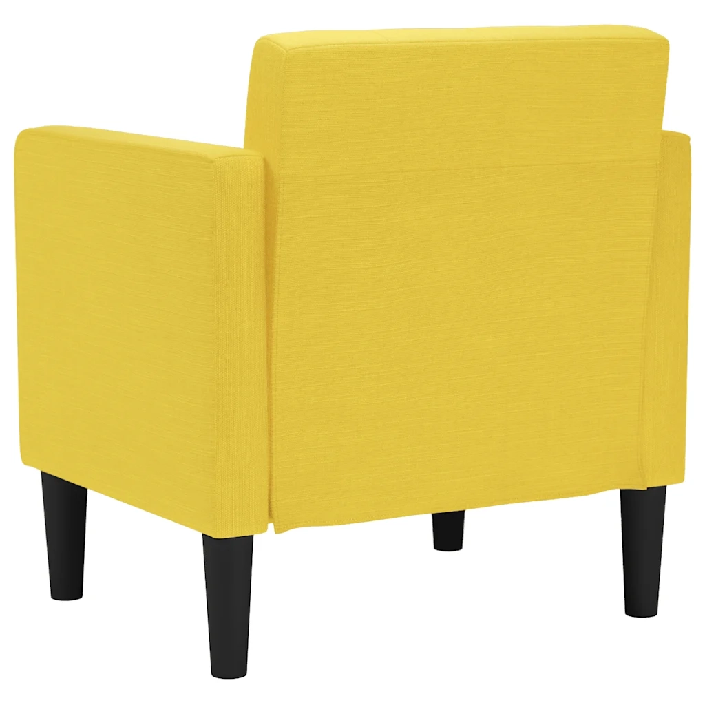 Divano Sedia con Braccioli-Poltrona-Sofa Relax Giallo Chiaro 53 cm in Tessuto