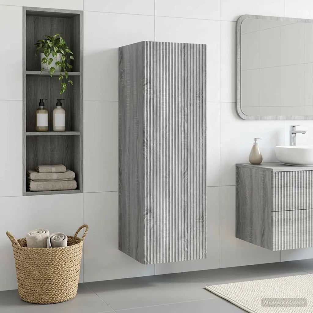 Mobiletto da Bagno a Muro Sonoma grigio 33 x 34,5 x 100 cm 890528