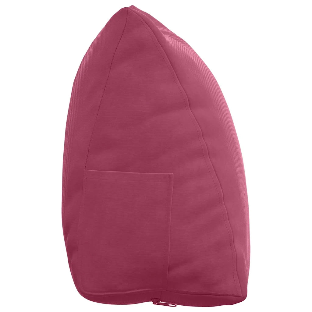Cuscino per Schiena | Cuscino dorsale Rosso Vino 45 x 20 x 35 cm Tessuto in Cords