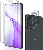 Foglia di protezione per display - Vetro resistente - Protezione completa - 3 pezzi - Resistente alle graffi - Durezza 9H - Adatto per OnePlus Ace 3V