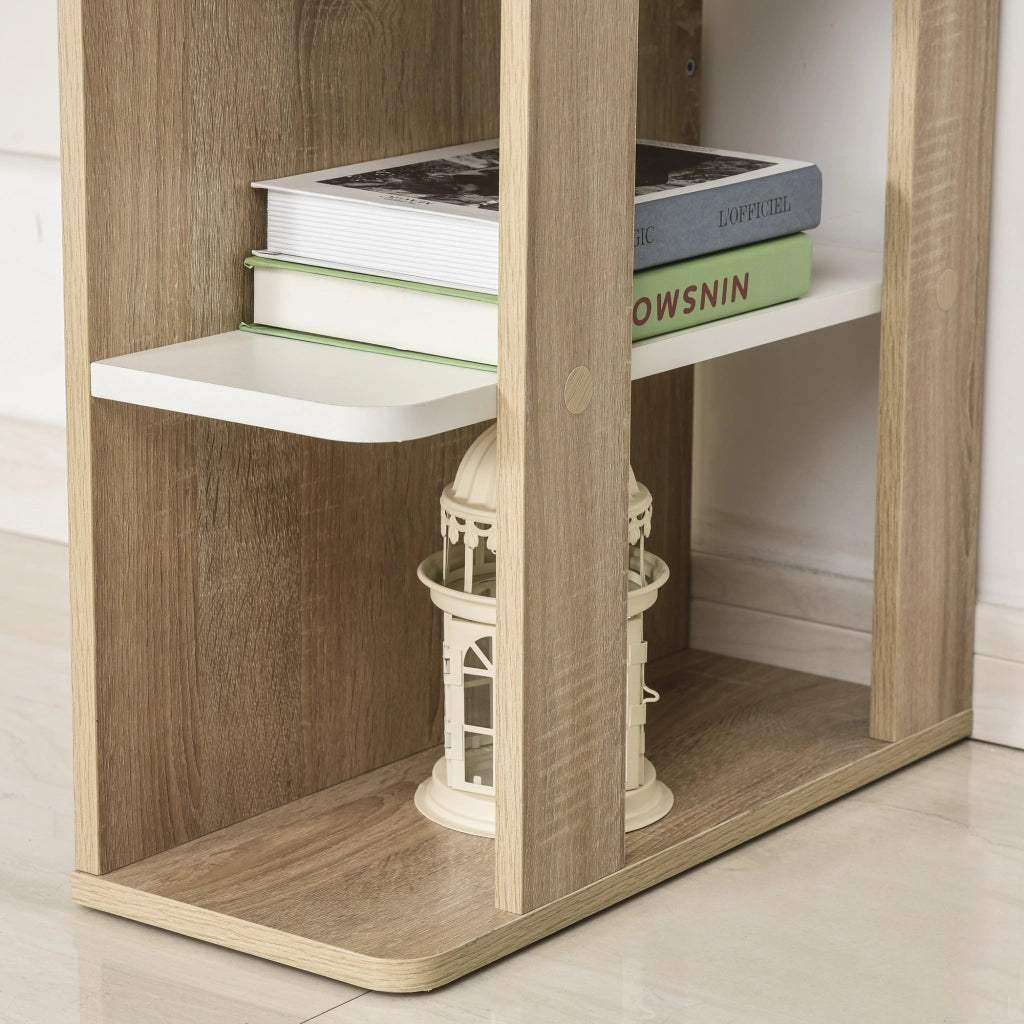 Scrivania con scaffale 3 livelli ¨C Zephmum ¨C Legno 100x55x74 cm