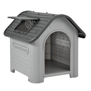 Cuccia in PVC con foro di ventilazione grigio e nero 87 x 72 x 75,5 cm 03_0007985