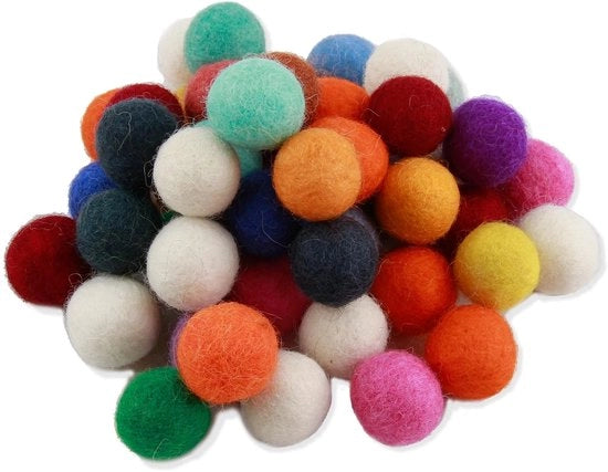 Palline di velluto 50 pezzi - Velluto colorato con perle di velluto a mano - 15 mm di diametro - Perle di velluto a mano - Progetti di decorazione - Palline per ricamo