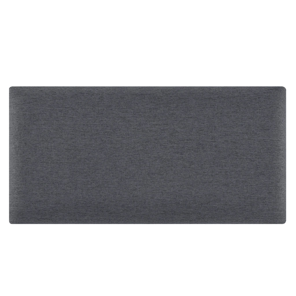 Set Carpino di 3 Pannelli Murali Imbottiti Rivestiti in Tessuto Grigio Scuro 60x30 cm [neu.haus]