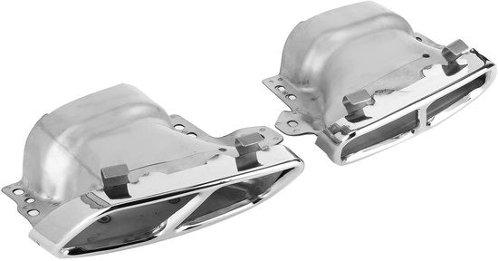 Sistema di Scarico in Acciaio Inossidabile - Auto Accessori - Tipo 2 - Set a Quattro Pezzi - Adatto a W176/CLA45/C117 2013-2018 - Materiale di Alta Qualità ABS - Sistema di Scarico