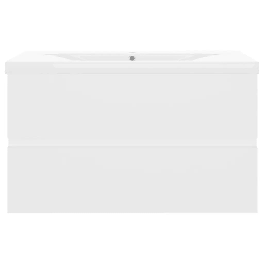 Mobile con Lavabo Integrato Bianco in Legno Multistrato 3071549