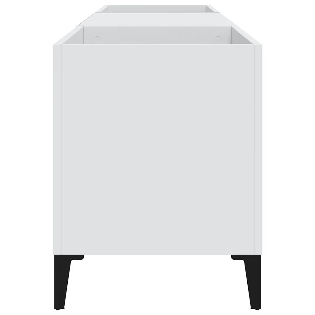 Mobile Porta Dischi Bianco 121x38x48 cm in Legno Multistrato 831933