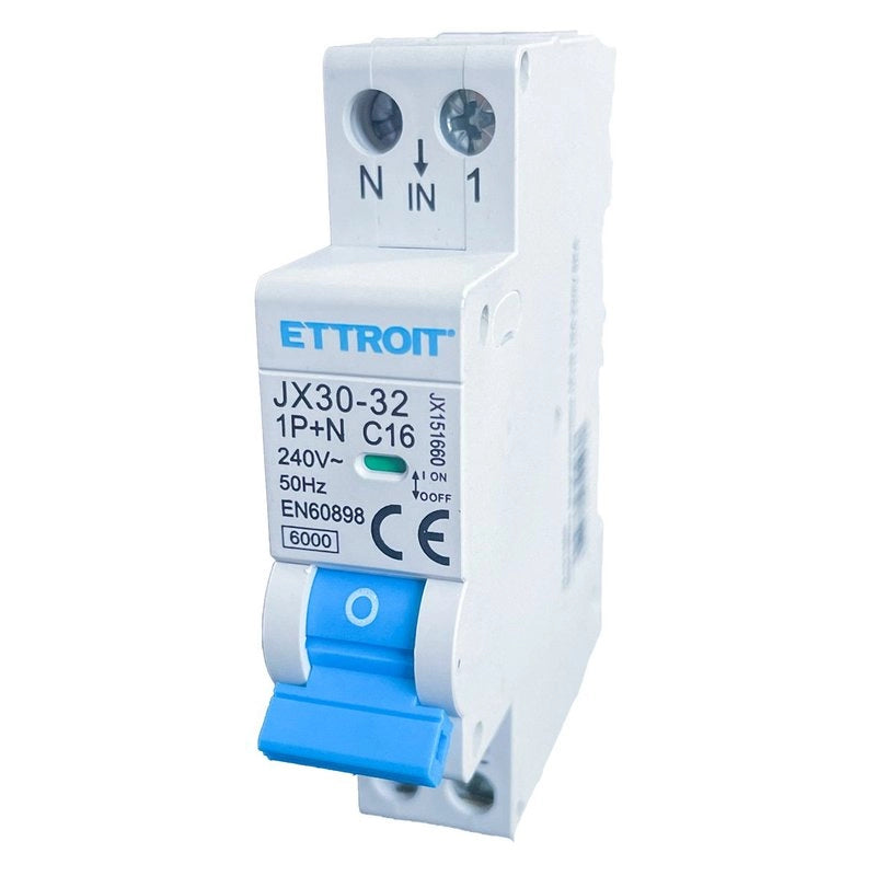 Interruttore Magnetotermico Automatico 1P+N 16A 6000A 220V Salvavita Stotz Occupa 1 Modulo DIN