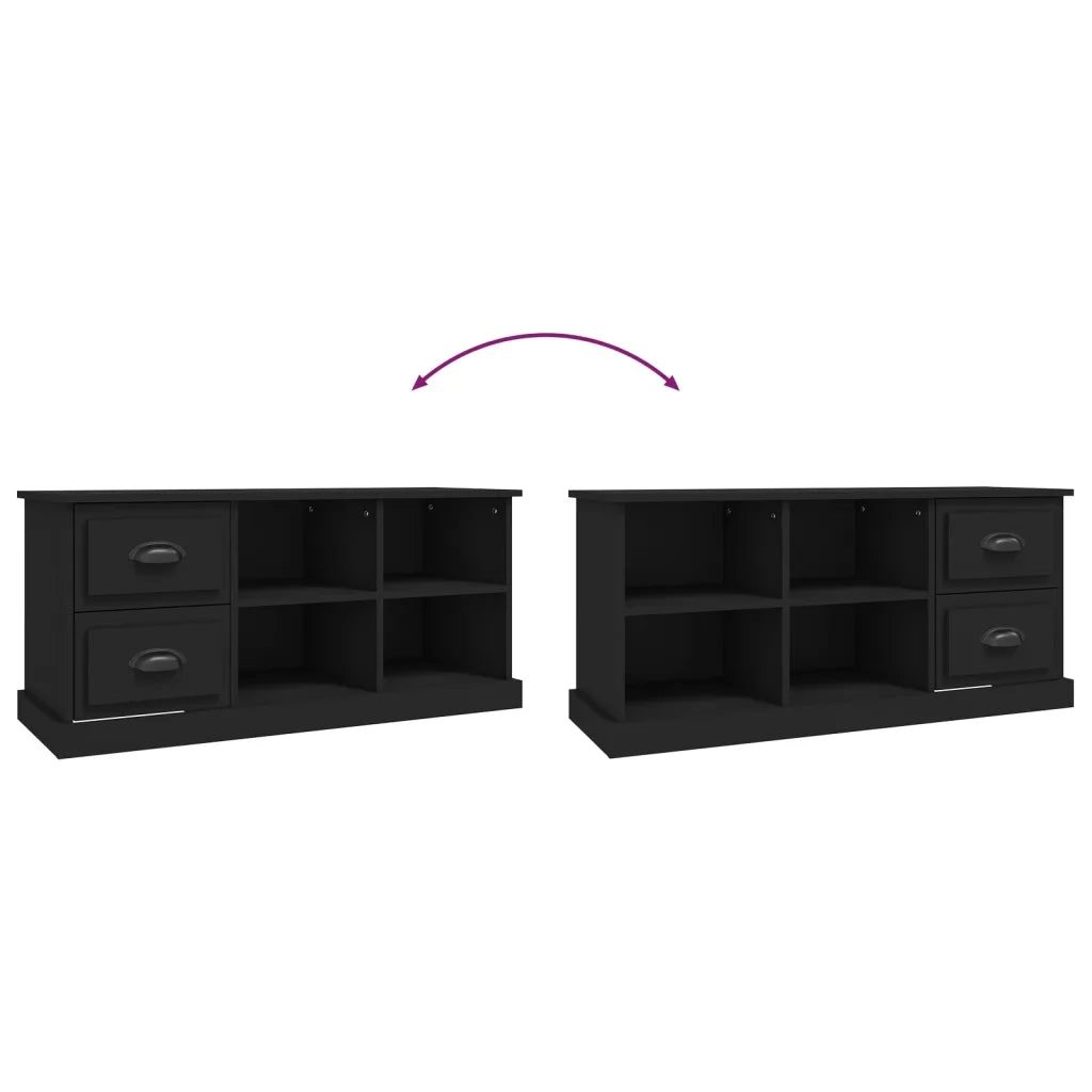 Mobile Porta TV Nero 102x35,5x47,5 cm in Legno Multistrato 816177