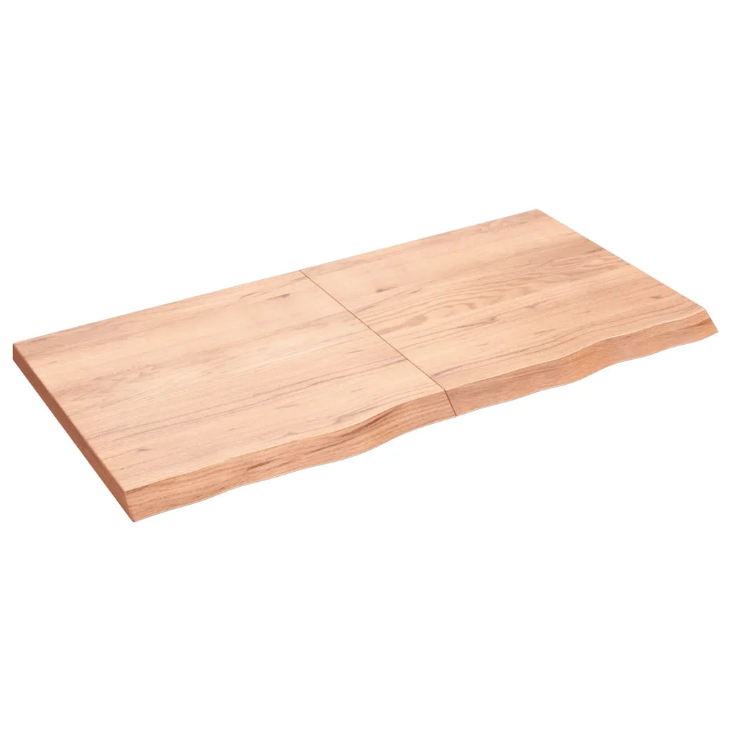 Piano Bagno Marrone 120x60x(2-4) cm Legno Massello Trattato CFW7124538