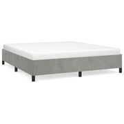 Letto matrimoniale | Letto per adulti | Giroletto senza Materasso Grigio Chiaro 180x200 cm Velluto