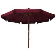 Ombrellone da Esterni-Ombrello da giardino con Palo in Legno 330 cm Rosso Borgogna