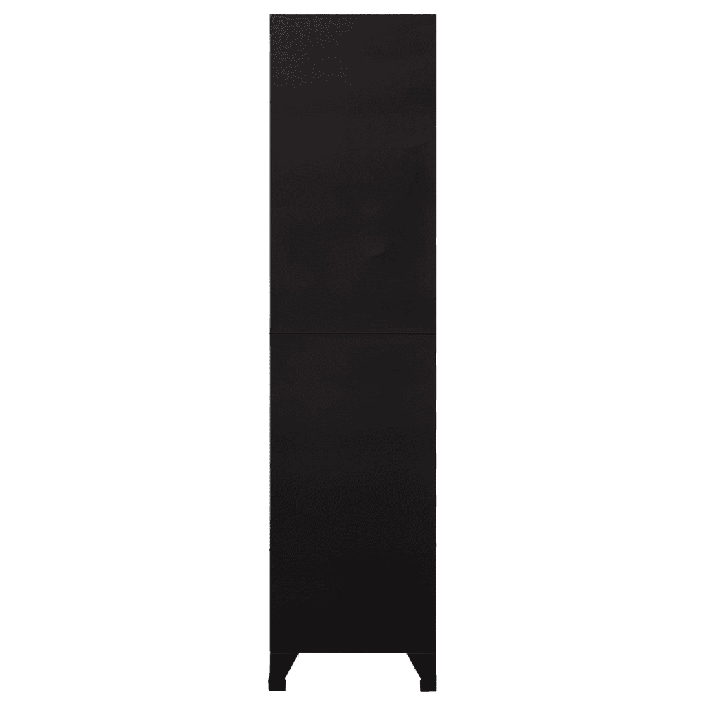 Armadietto con Serratura Nero 90x45x180 cm in Acciaio cod mxl 52951